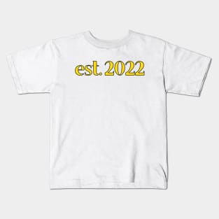 Est. 2022 Cartoonish Retro Birthday Kids T-Shirt